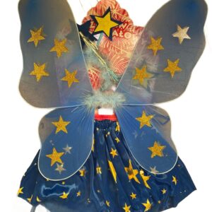 Strój wróżki, różdżka, sukienka, opaska wróżki - niebieski