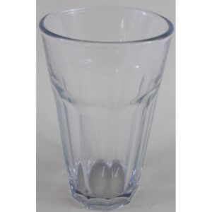 Szklanka 330ml,13,5×8cm, przeźroczysta, szlifowane szkło, „musztardówka”.