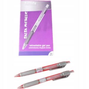Długopis żelowy Salsa Metallic, 12 szt.,srebrny metallic,automatyczny, 0,7.