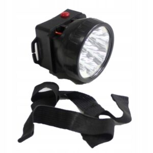 Latarka na głowę, 7 LED, model R6×3 XL, czarna.