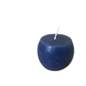 ŚWIECA ŚWIECZKA PÓŁOKRĄGŁA KULA 8 cm  GRANATOWA MATOWA