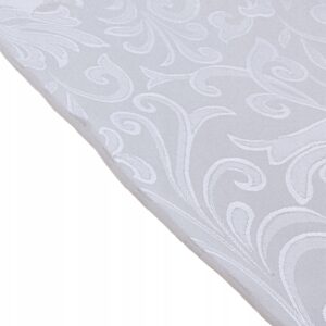 Obrus Poliestrowy Plamoodporny 140x160 cm - Biały/Krem