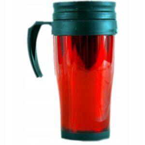 Kubek termiczny, 330 ml, 17x8 cm, kolory: czarny, czerwony.