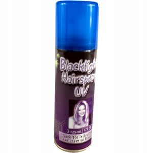 Party spray lakier do włosów Magic UV, 125 ml, odbijający światło UV.