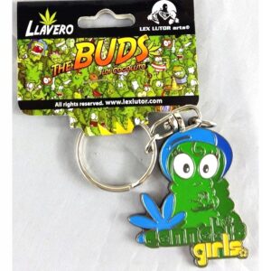 Brelok do kluczy metalowy, Cannabis Girls, 5 cm.