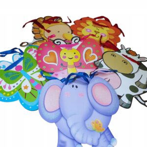 Torebka papierowa prezentowa z brokatem - kształtowa 28x28 cm, różne wzory