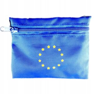 Portfel Młodzieżowy z Materiału - Saszetka 'Euro' 11x8.5cm ze Sznurkiem
