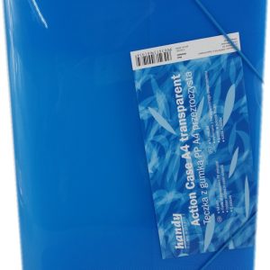 Teczka A4 PP poszerzana 25 mm 35x24.5 cm niebieska Handy z gumką