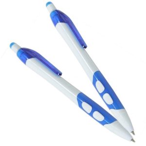 Długopisy automatyczne niebieskie 6 szt. ergonomiczny gumowy uchwyt