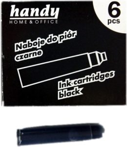 Naboje do piór Handy czarne 6 szt
