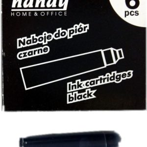 Naboje do piór Handy czarne 6 szt.