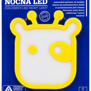 Lampka nocna LED Krowa dla dzieci z czujnikiem zmierzchu