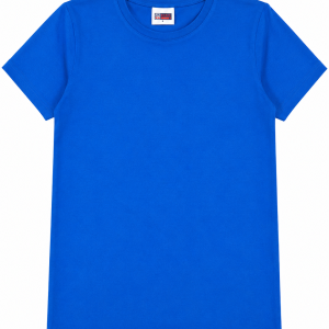 T-shirt damski niebieski 100% bawełna krótki rękaw dekolt okrągły S