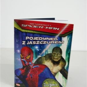 Książeczka z zadaniami I naklejkami a4 24stron y 'Pojedynek z jaszczurem' Spiderman