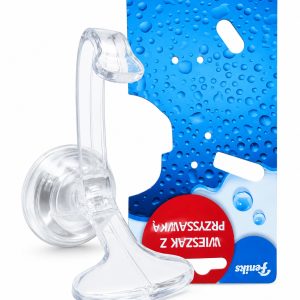 Wieszak przyklejany haczyk 1szt z przyssawką plastikowy 11cm