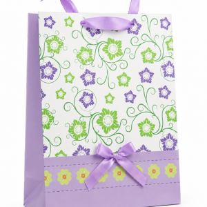Torebka prezentowa papierowa z wstążką 35x32 cm 210 g