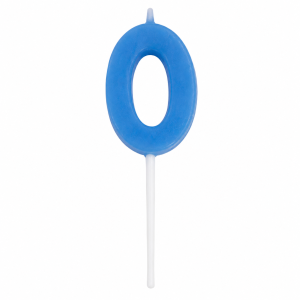 Świeczka urodzinowa cyfra 0 mini 4 cm