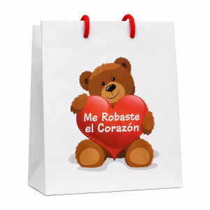 Torebka prezentowa papierowa z wstążką 33x26 cm 210 g