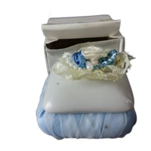 Szkatułka ceramiczna na biżuterię 7.5x4 cm z kwiatem