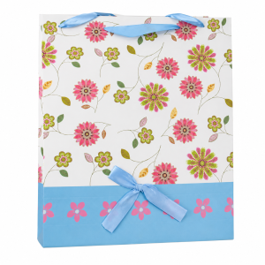 Torebka prezentowa papierowa z wstążką 35x32 cm 210 g