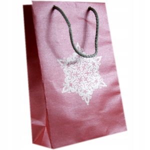 Torebka prezentowa papierowa 24x16 cm czerwona Boże Narodzenie 24 szt