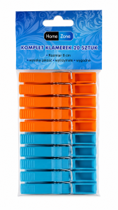 Klamerki plastik XXL 8 cm mix kolorów 20 szt./opak. 10 opak.