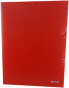 Teczka A4 PP poszerzana 25 mm 35x24.5 cm czerwona z gumką 50 szt
