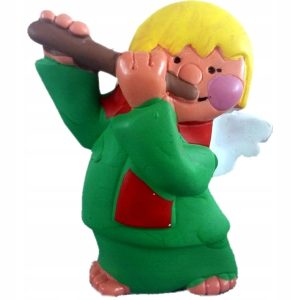 Figurka aniołek muzykant gumowa 7 cm mix wzorów Boże Narodzenie 12 szt