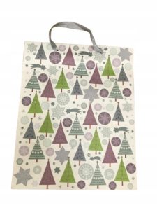 Torebka prezentowa papierowa L 32x26 cm mix wzorów Boże Narodzenie 10 szt
