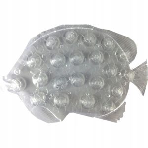 Mydelniczka podstawka gumowa 12x8 cm rybka przezroczysta 16 szt