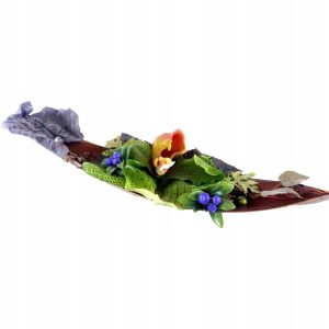 Stroik wielkanocny kwiaty łódka 32 cm mix wzorów 4 szt