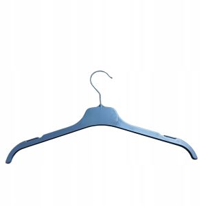 Wieszak plastikowy na ubrania 38 cm szary 50 szt