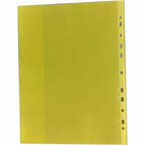 Obwoluta A4 10 szt./opak. żółta z klapką 120 um matowa koszulka 12 opak.