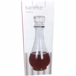 Karafka szklana 500 ml 23 cm gładka przezroczysta 4 szt
