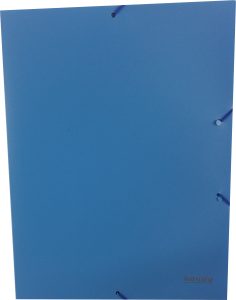 Teczka A4 PP poszerzana 40 mm 3.5x24.5 cm niebieska Handy z gumką 60 szt