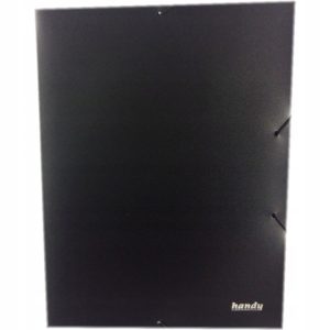 Teczka A4 PP z gumką 3.5x24.5 cm grubość 40 mm Handy czarna 4 szt