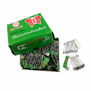Agrafki metal. krawieckie biurowe srebrne 45 mm 360 szt./opak. 10 opak.