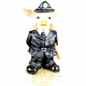 Figurka poliston świnka policjant 13 cm dekoracyjna 96 szt