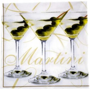 Serwetki 3-warstwowe 33x33 cm Sylwester 20 szt. papier. martini 12 opak.