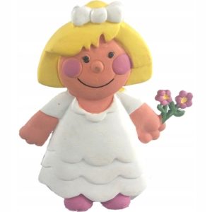 Figurka ślubna Pani Młoda 10 cm ozdoba tortu weselnego 6 szt