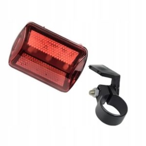 Lampka rowerowa tylna 3 LED 3 funkcje z uchwytem 8 szt