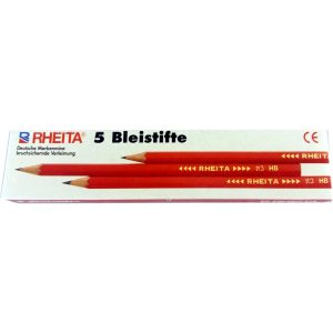 Ołówek techniczny HB Rheita 5 szt./opak. drewniany czerwony 170 opak.