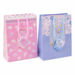 Torebka prezentowa papierowa 23x18 cm 3D z brokatem 157 g 10 szt
