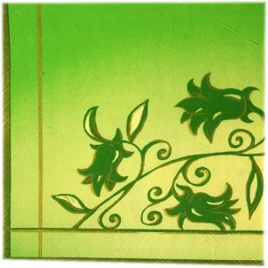 Serwetki trójwarstwowe 33x33 cm wzór zielony dzwonek 20 szt./opak. 60 opak.