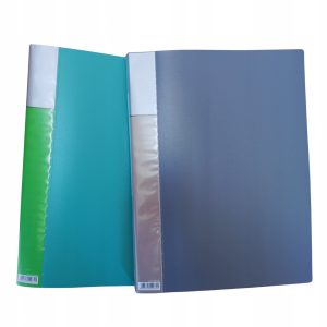 Teczka plastikowa ofertówka A4 z metalowym klipsem mix kolorów 60 szt