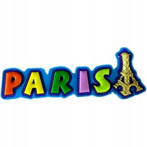 Magnes na lodówkę Paris 8x2 cm dekoracyjny 12 szt