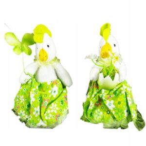 Figurka ozdoba wielkanocna kura 16 cm w spódnicy 4 szt