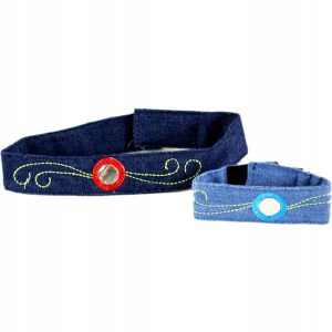 Opaska na szyję jeans i bransoletka 19 cm 8.5 cm 50 szt