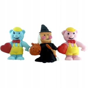 Figurka dekoracyjna gumowa 3.5 cm mix wzorów 10 szt