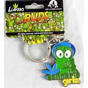 Brelok do kluczy metalowy Cannabis Girls 5 cm mix kolorów 24 szt